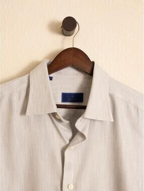 David Donahue Light Gray Dress Shirt